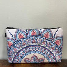 Load image into Gallery viewer, Pouch - Mandala White Blue Peach
