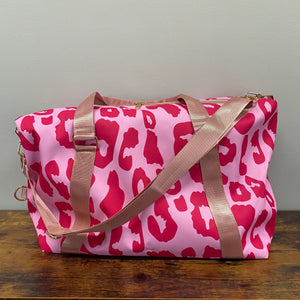 Weekender Duffle - Pink on Pink Animal Print