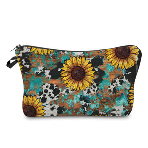Pouch & Mini Backpack Set - Sunflower Cow Wood