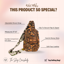 Load image into Gallery viewer, The Samantha Sling Crossbody - Filagree Floral Mustard
