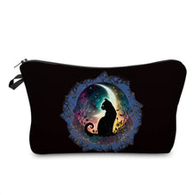 Load image into Gallery viewer, Pouch - Cat Moon on Black
