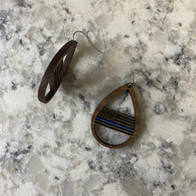 Load image into Gallery viewer, Wooden Specialty Drops - Walnut Blue Line

