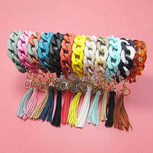 Load image into Gallery viewer, Keychain - Link Bracelet with Tassel
