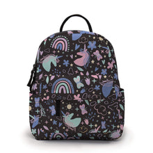 Load image into Gallery viewer, Mini Backpack - Unicorn Doodles on Black
