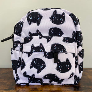 Mini Backpack - Black Cat Heads