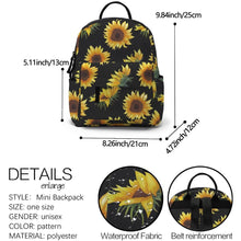 Load image into Gallery viewer, Mini Backpack - Sunflower with Stem
