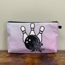 Load image into Gallery viewer, Pouch - Bowling, Purple Flowers
