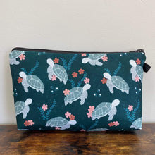 Load image into Gallery viewer, Pouch - Turtle, Green Floral
